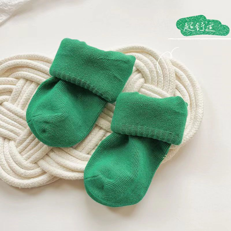 Vớ trẻ em chữ cái thời trang Hàn Quốc, chất liệu cotton nguyên chất,Bé trai bé gái đều mặc được