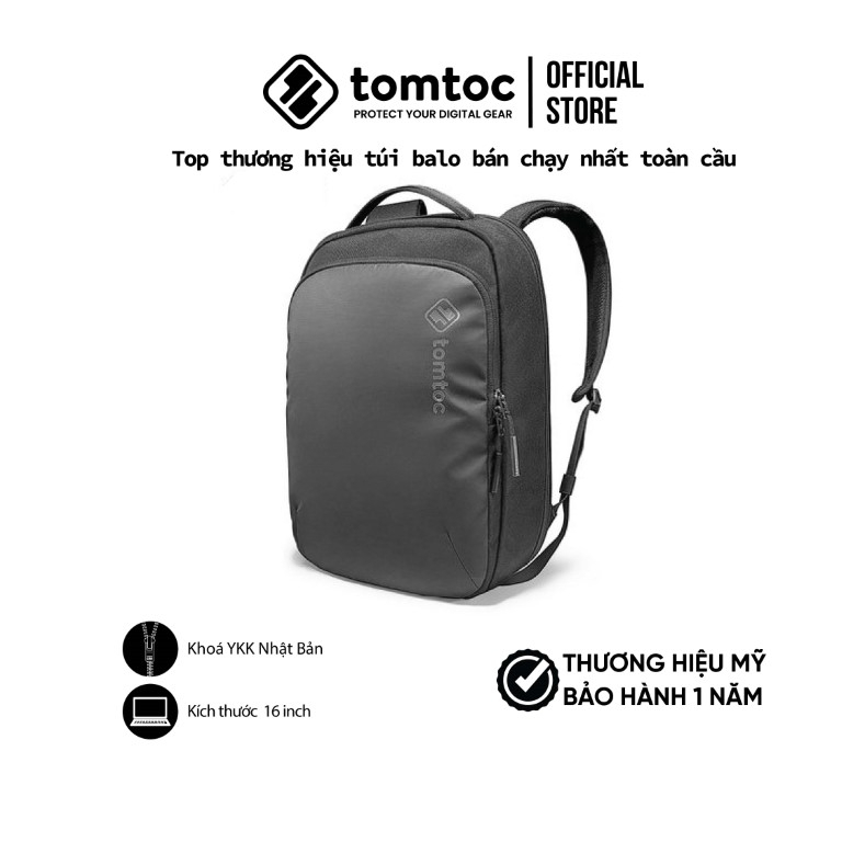 Balo  Tomtoc Premium Lightweight Business Corner Armor For Macbook 16inch -Hàng chính hãng