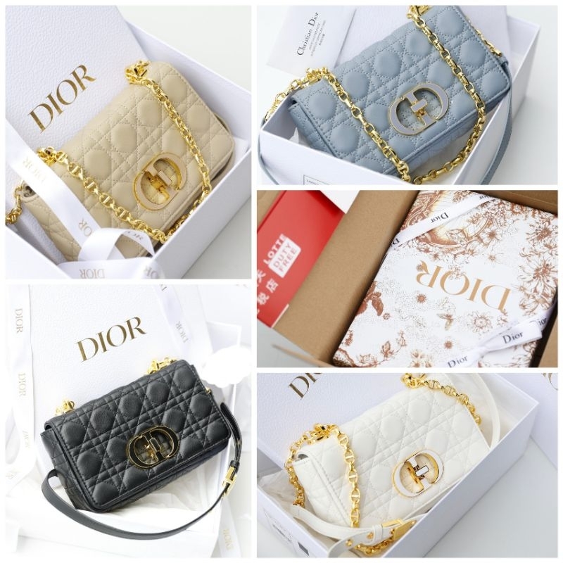 Túi đeo chéo nữ D.I Caro bag sz20cm da cừu đẹp dã man từ vân da đến phụ kiện 2 box nguyên seal xịn sò