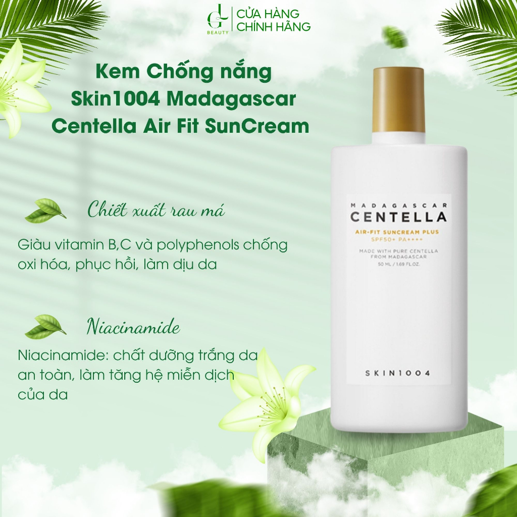 Kem Chống nắng Skin1004 Madagascar Centella Air Fit SunCream Plus SPF50+ PA+++ 50ml