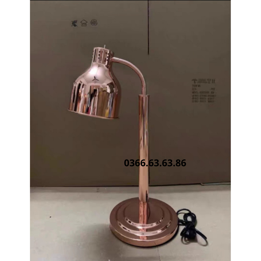 Đèn buffet, đèn hâm và giữ nóng thức ăn cho tiệc buffet. chất liệu inox, màu vàng, đồng, inox, kích thước 27x70cm