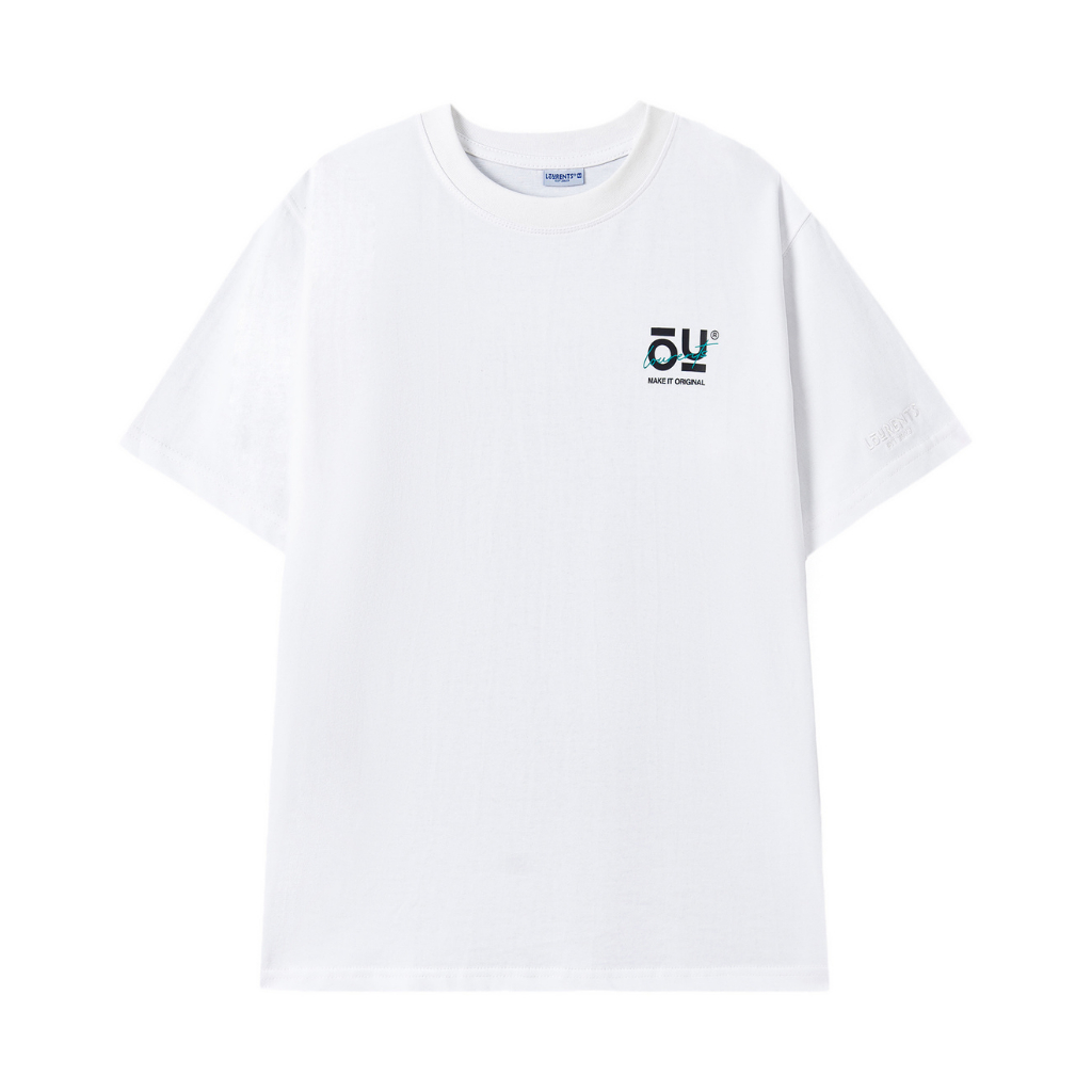 Áo Thun Tay Lỡ Local Brand Lourents Signature Tee - TEE1 Trắng