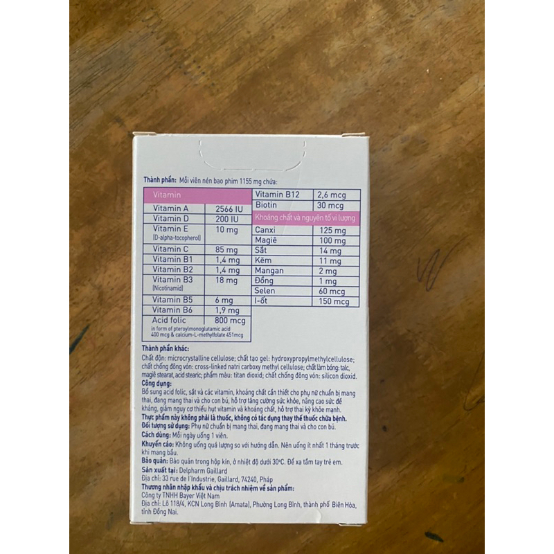 Elevit hộp 30 viên bổ sung dưỡng chất cần thiết - vitamin trước và sau sinh