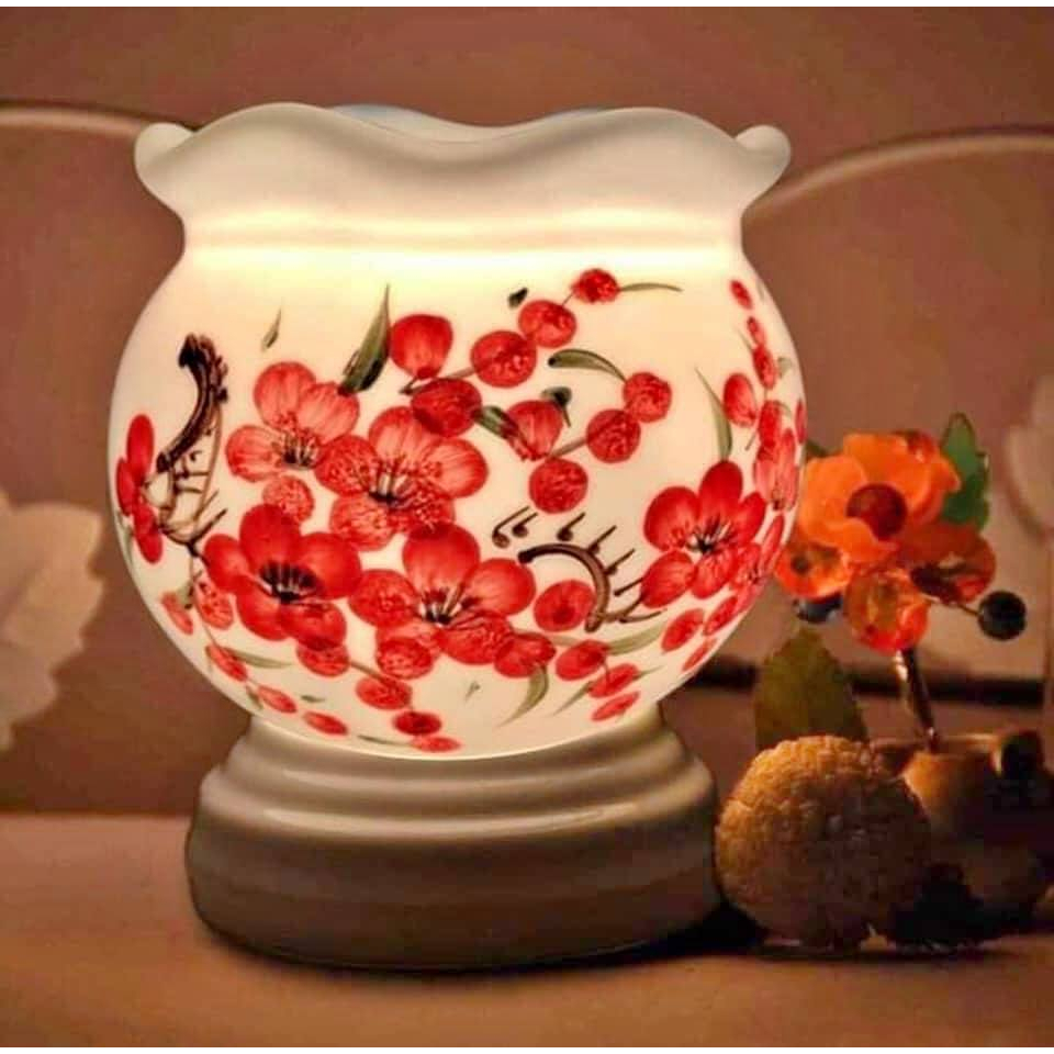 Đèn xông tinh dầu  gốm sứ Bát Tràng size to thơm phòng đuổi muỗi Saki Starhome