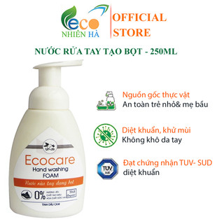 Nước rửa tay ECOCARE 250ml tinh dầu thiên nhiên, nước rửa tay tạo bọt, không khô tay