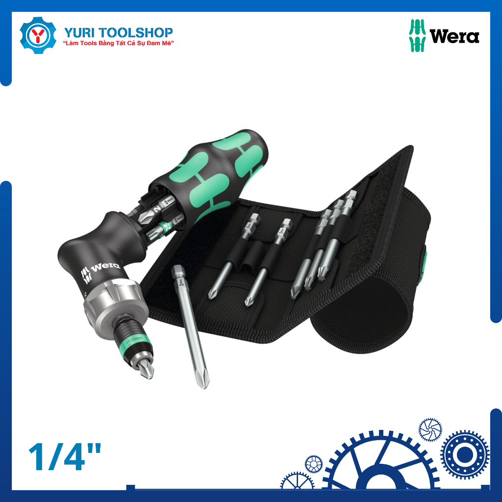 Bộ tua vít Wera Kiểu Pistol Ratchet Kraftform Kompakt Pistol RA 4 - 05051031001