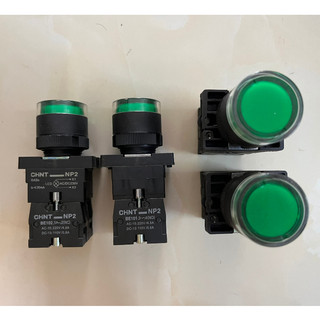 Nút nhấn nhả có đèn Chint xanh đỏ phi 22mm