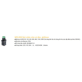 Nút nhấn nhả có đèn Chint xanh đỏ phi 22mm (CHÍNH HÃNG)