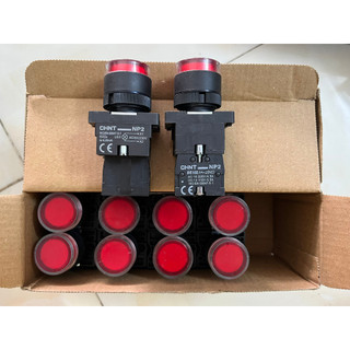 Nút nhấn nhả có đèn Chint xanh đỏ phi 22mm (CHÍNH HÃNG)