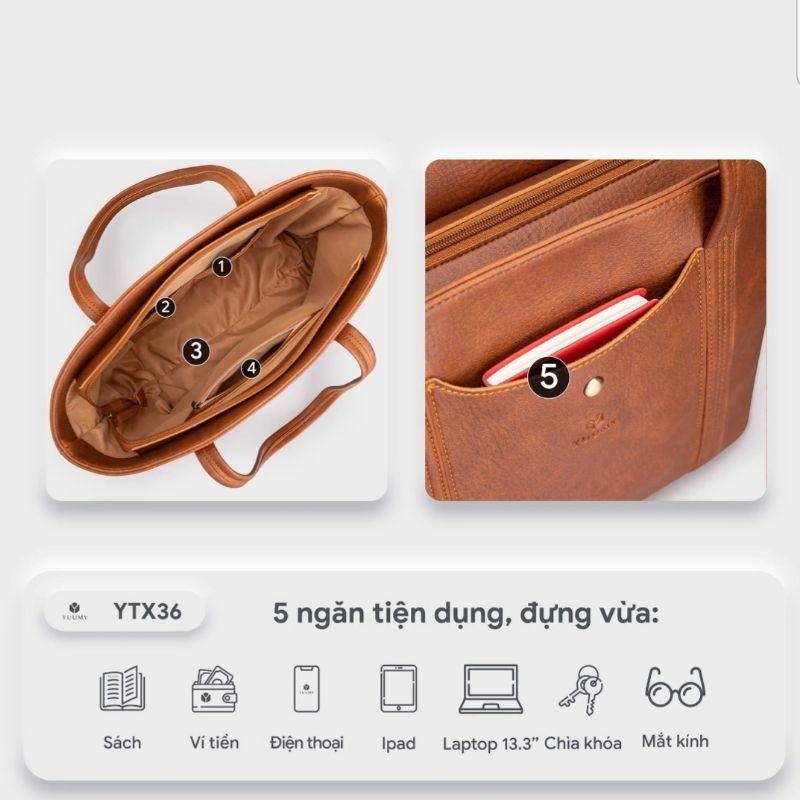 Túi xách nữ đẹp, Túi Tote dáng Xinh thời trang cá tính, kẹp nách đeo vai sang trọng- Yuumy Seasand YTX36