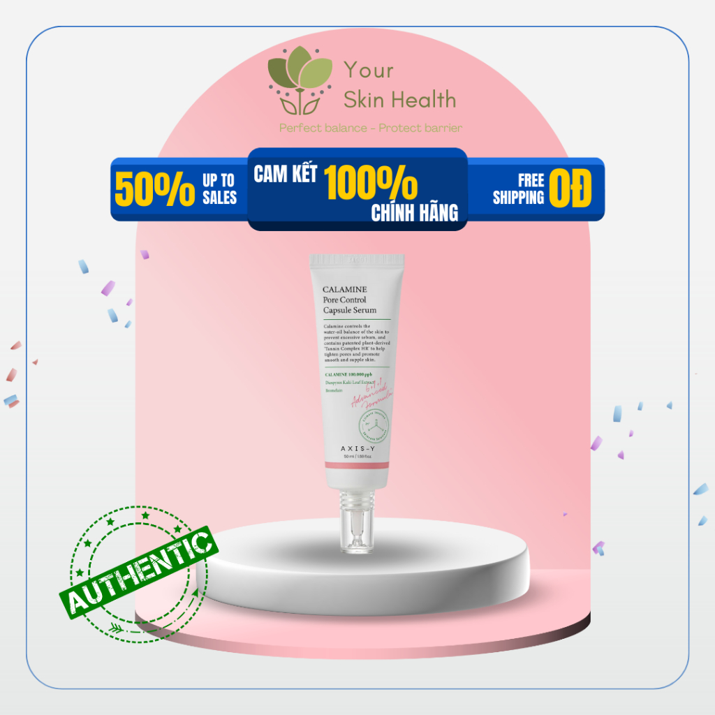 Tinh chất AXIS-Y Calamine Pore Control Capsule Serum 50ml kiểm soát dầu nhờn, se khít lỗ chân lông