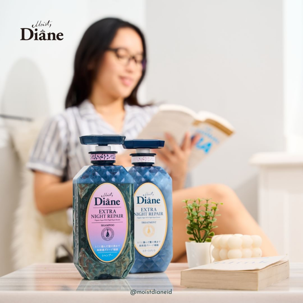 Dầu gội phục hồi chuyên sâu tóc hư tổn Moist Diane Extra Night Repair 450ml