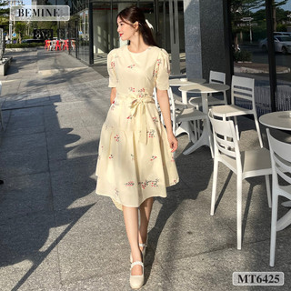 Đầm nữ cổ tròn tùng xoè BEMINE MT6425