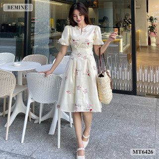 Đầm nữ cổ xẻ tùng xoè BEMINE MT6426