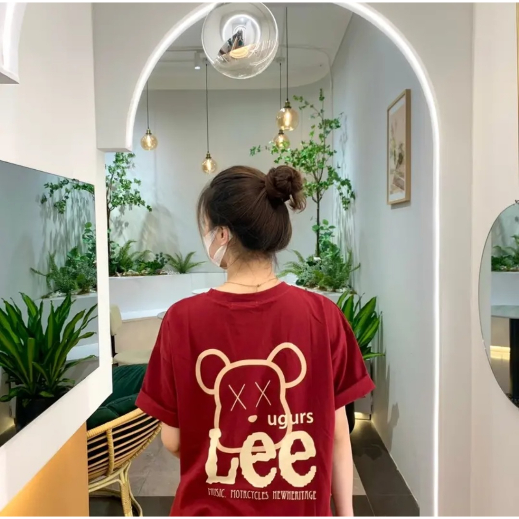 Áo thun tay lỡ, áo phông form rộng Unisex Gấu Lee - Mailamshop