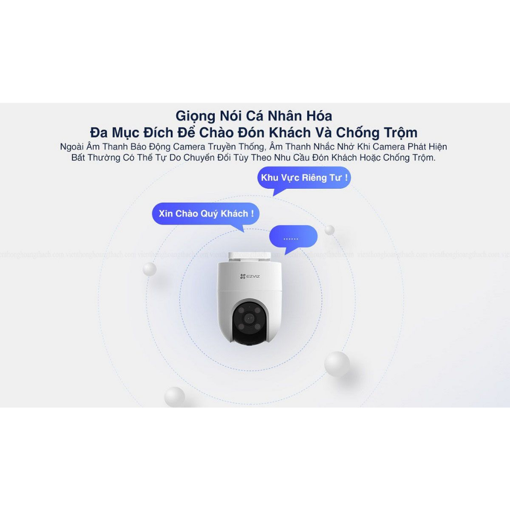 Camera ngoài trời Wifi EZVIZ H8C đàm thoại 2 chiều, có màu ban đêm - HKT STORE