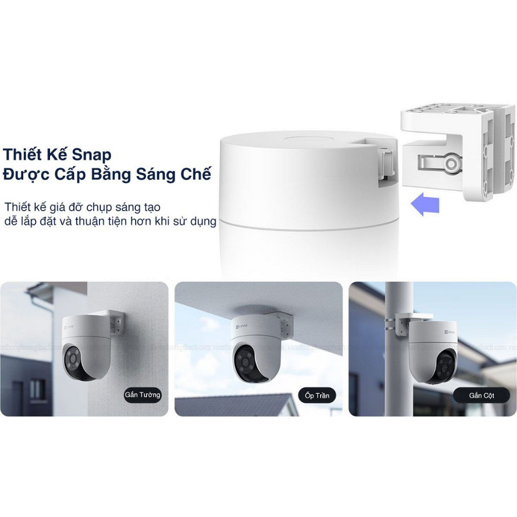 Camera ngoài trời Wifi EZVIZ H8C đàm thoại 2 chiều, có màu ban đêm - HKT STORE