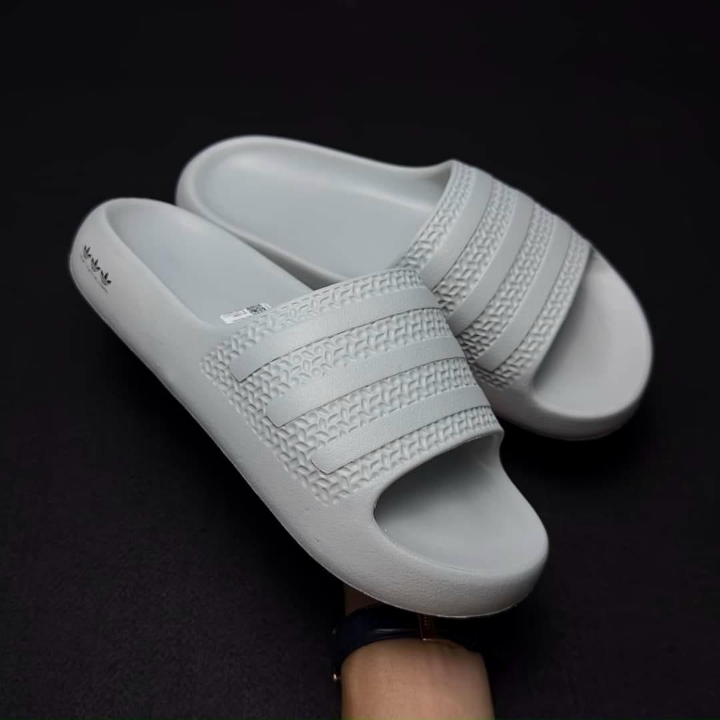 Dép nam adidas đúc nguyên khối siêu nhẹ, Dép das đế cao su non 3 sọc thể thao chống nước chống hôi chân