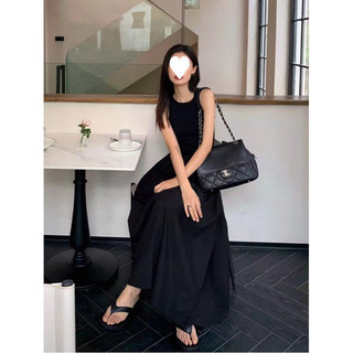 Váy maxi trơn hở lưng QC