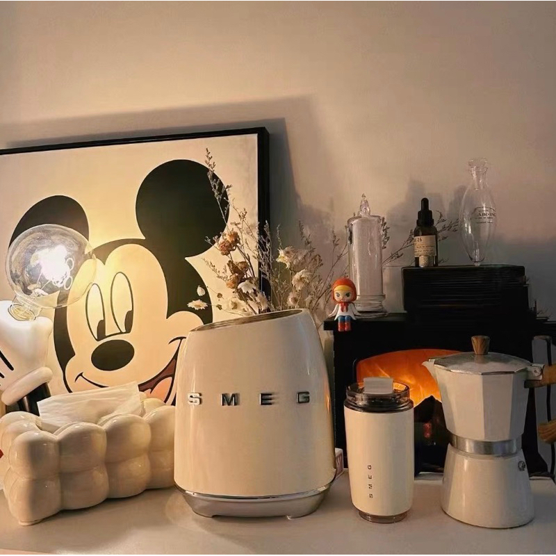 Khay Đựng Dao SMEG + 6 Dao Decor Cao Cấp