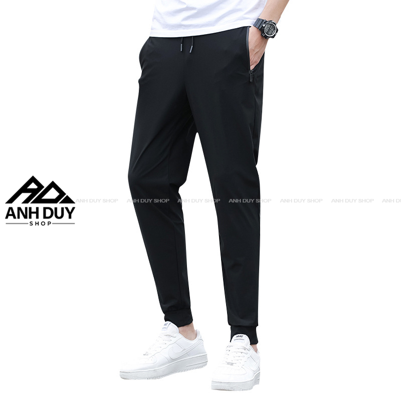 Quần Jogger Nam Nữ Trơn Basic Thun Poly Túi Khóa Kéo Thể Dục Thể Thao Năng Động Cá Tính Unisex ANH DUY SHOP JGV24