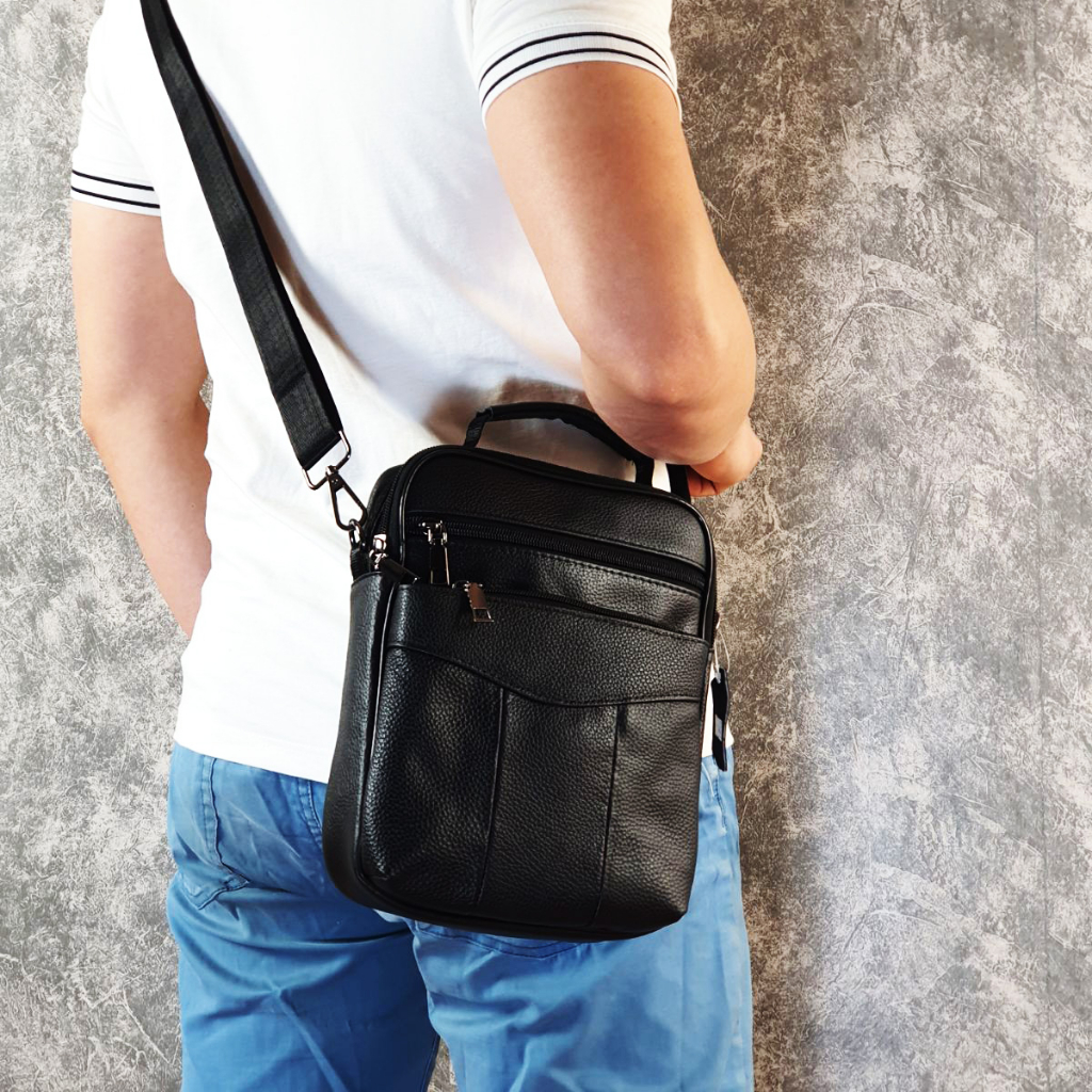 Túi đeo chéo nam da bò thật TD115LEA  - 100% da thật, BH 3 năm