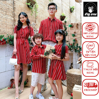 SÉT GIA ĐÌNH 155B ( SỌC ĐỎ) rực rõ đón tết