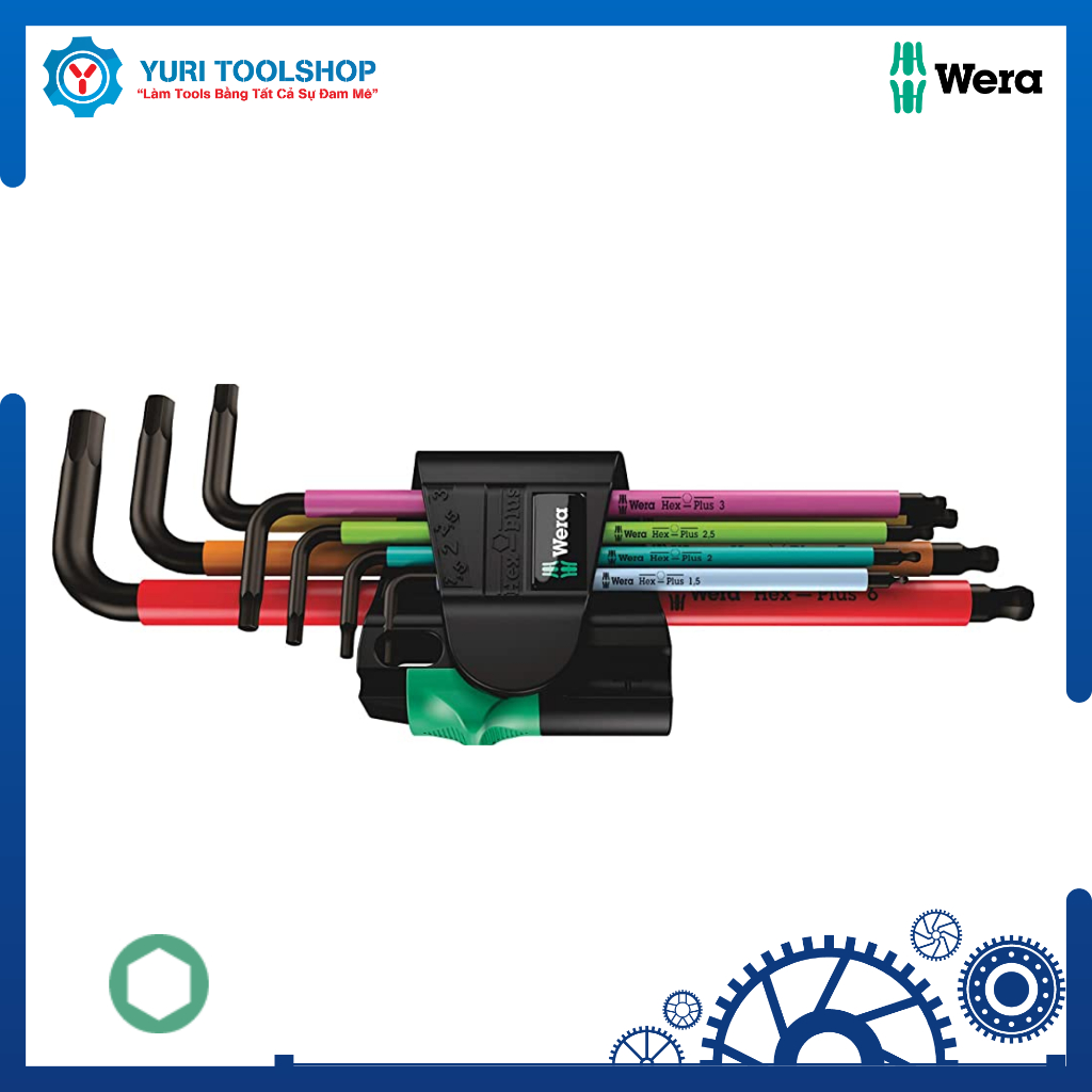 Bộ Lục giác Wera hệ 950/7 Hex-Plus Multicolour Magnetic 1 - 05022534001