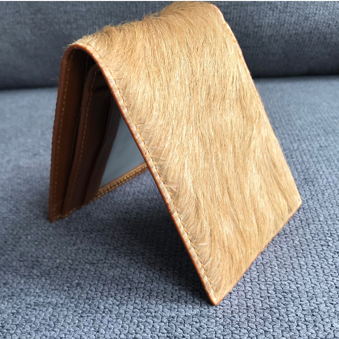 VÍ DA BÒ NGUYÊN LÔNG ĐỘC ĐÁO, VÍ NGANG/DỌC 9.5X12CM - THƯƠNG HIỆU UMBO
