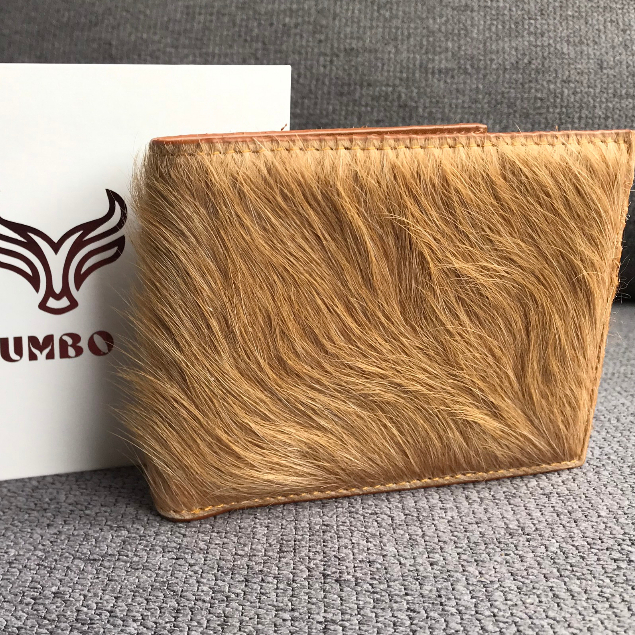 VÍ DA BÒ NGUYÊN LÔNG ĐỘC ĐÁO, VÍ NGANG/DỌC 9.5X12CM - THƯƠNG HIỆU UMBO