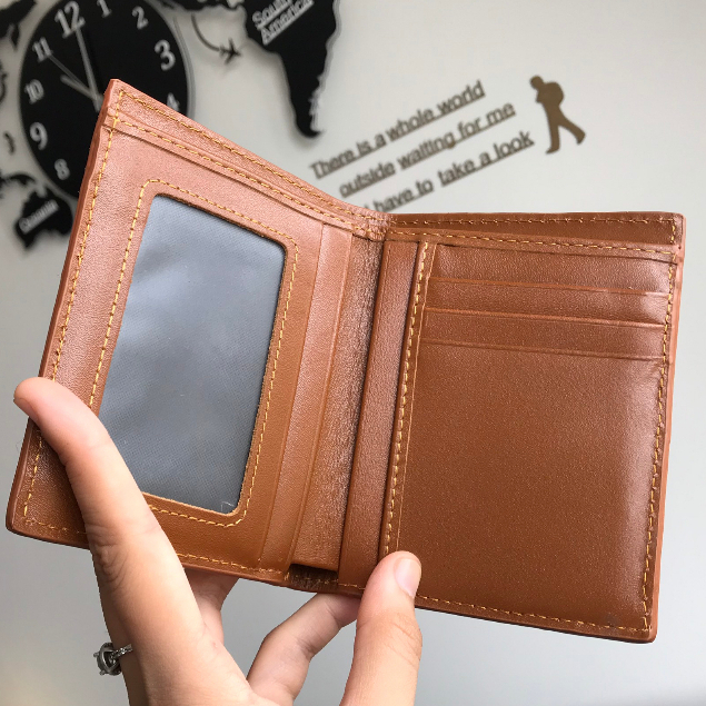VÍ DA BÒ NGUYÊN LÔNG ĐỘC ĐÁO, VÍ NGANG/DỌC 9.5X12CM - THƯƠNG HIỆU UMBO