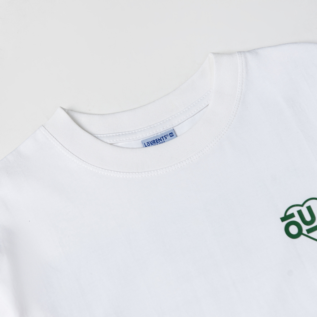 Áo Thun Unisex Lourents Local Brand OU Heart Premium Cotton - TEE3 Trắng
