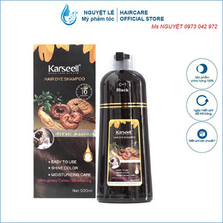 Dầu gội là đen tóc Karseell thảo dược Hair Dye Shampoo 500ml