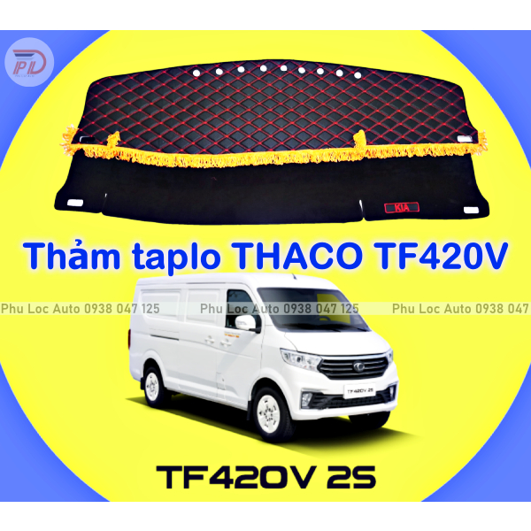 Thảm taplo xe tải Van Thaco TF420V 2 chỗ 945kg loại nhung và da cacbon cao cấp