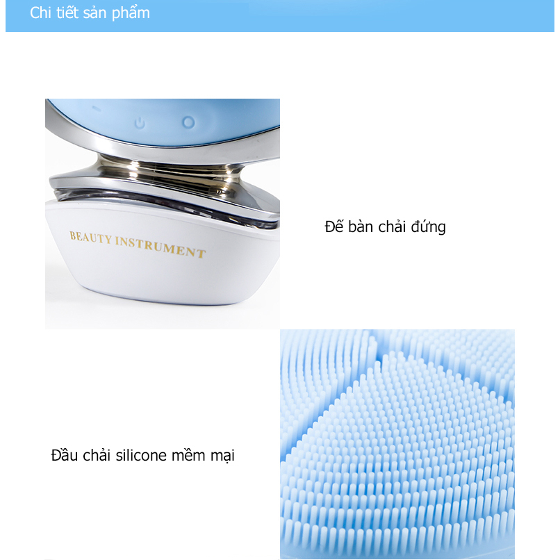 Máy Rửa Mặt, Đẩy Tinh Chất NICEMAY sonic 2IN1 X7 Massage Da Mặt, Mắt Silicon Làm Sạch Và Loại Bỏ Bụi Bẩn Dầu Thừa.