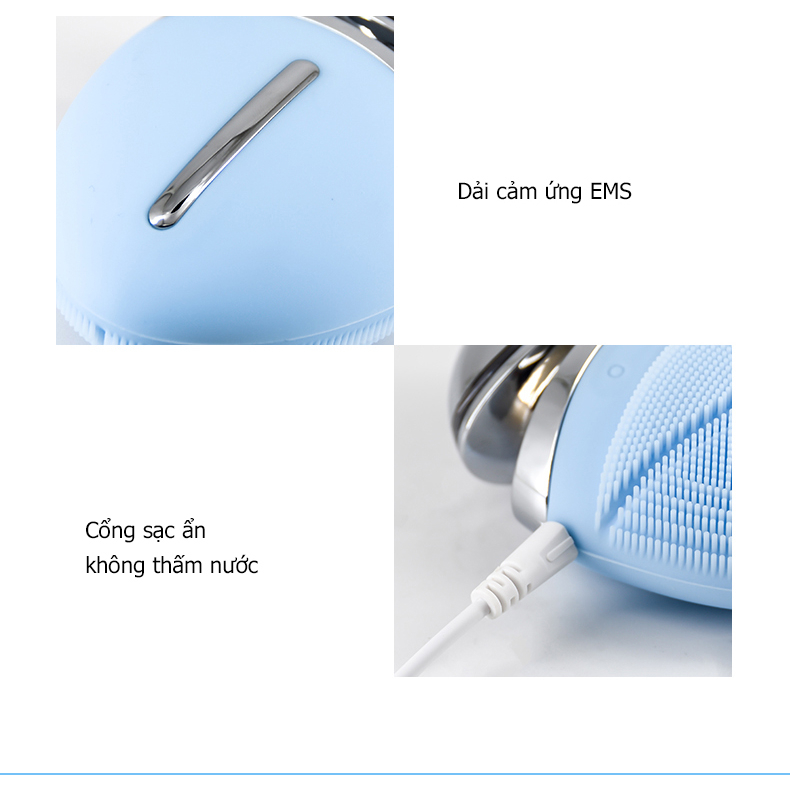 Máy Rửa Mặt, Đẩy Tinh Chất NICEMAY sonic 2IN1 X7 Massage Da Mặt, Mắt Silicon Làm Sạch Và Loại Bỏ Bụi Bẩn Dầu Thừa.