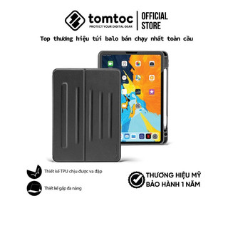 Bao da Tomtoc USA từ tính đa góc cho ipad Pro 11- Hỗ trợ sạc không dây cho Apple Pencil, hàng chính hãng
