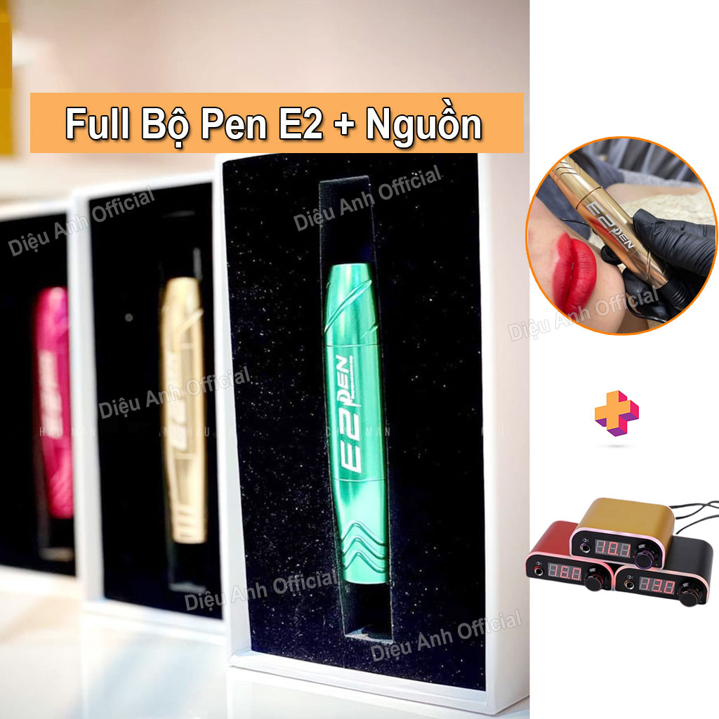 Máy Pen E2 Phun Xăm Môi TATTOO Chính Hãng, Máy Pen Mini Bảo Hành 6 Tháng