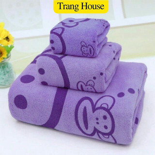 Set 3 khăn tắm gội, bộ 3 khăn - tranghouse