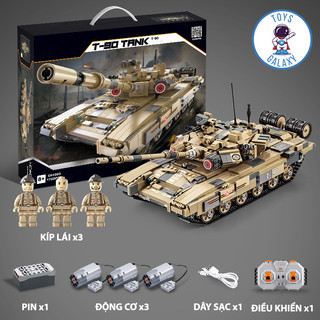 Đồ Chơi Lắp Ráp Mô Hình Điều Khiển Từ Xa RC Xe Tăng Chiến Đấu Chủ Lực T90 / Tiger / Leopard / M1A1 Tank C61003