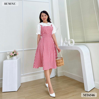 Đầm giả yếm tay phồng BEMINE MT6546