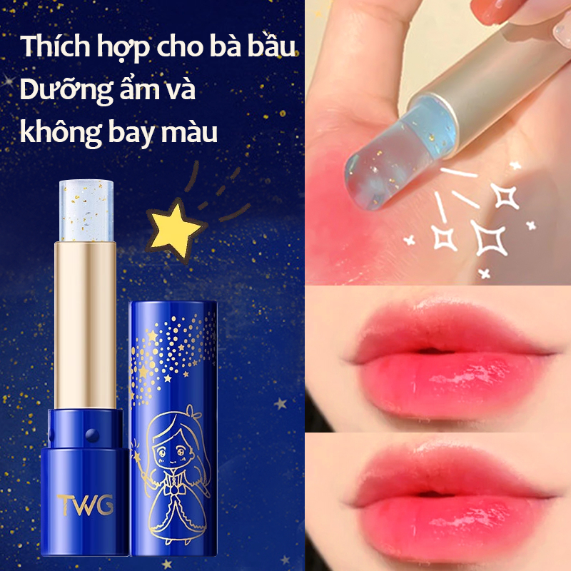 Son dưỡng môi lá vàng đổi màu theo nhiệt độ dưỡng ẩm và không bay màu chống khô môi hiệu quả 6g