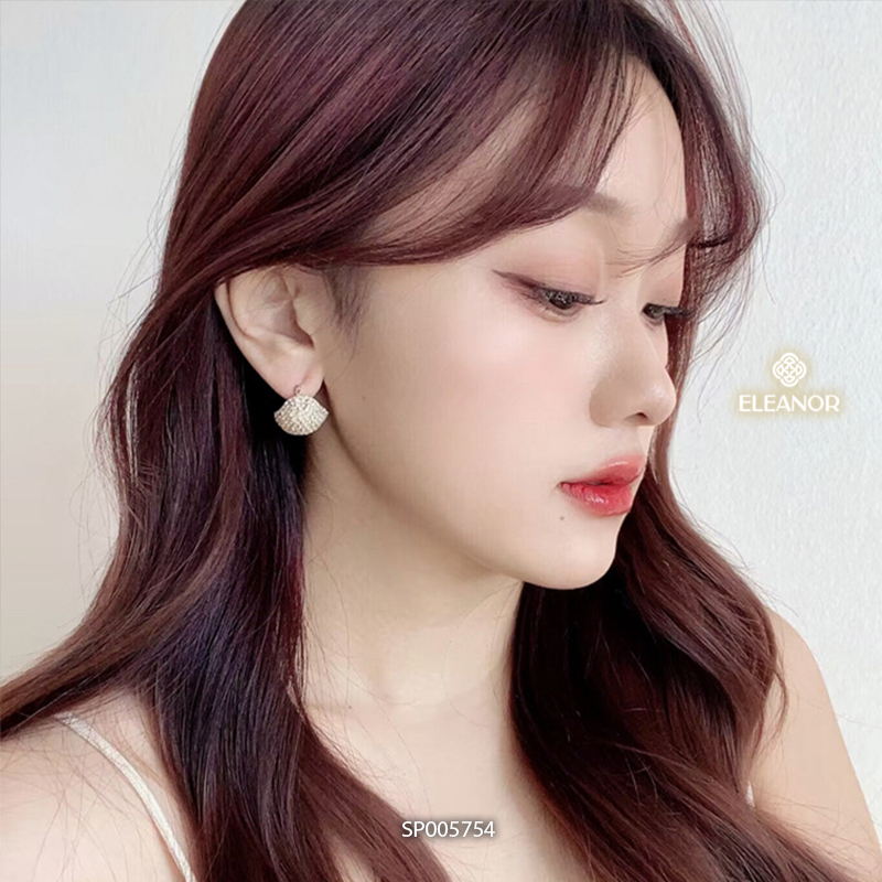 Bông tai nữ chuôi bạc 925 Eleanor Accessories đính đá phong cách phụ kiện trang sức 5754