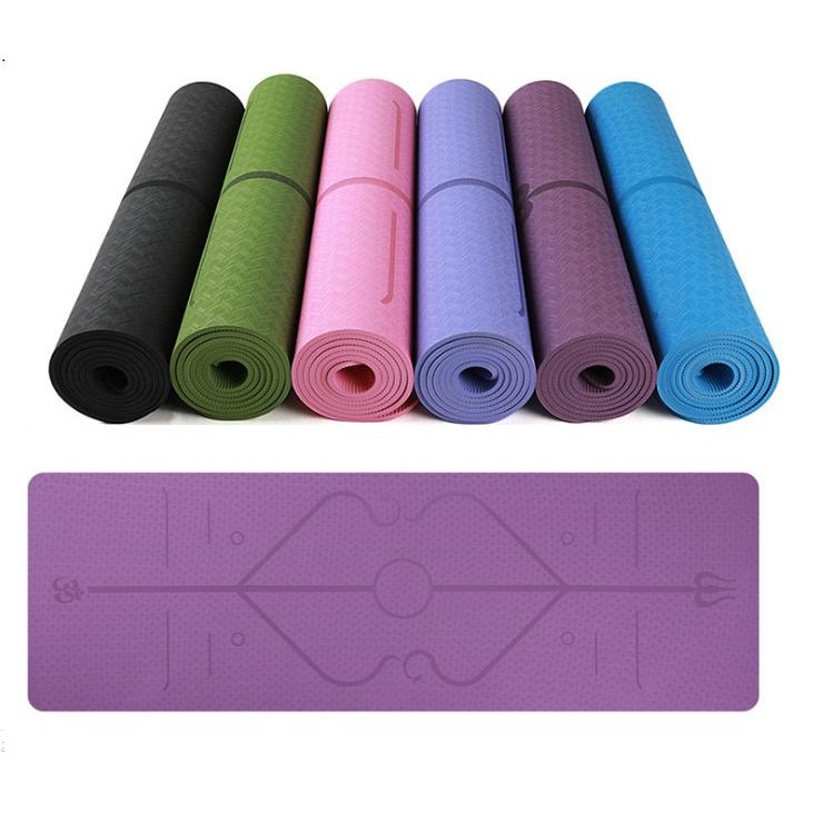 Thảm 0.8cm định tuyến cao cấp tập Yoga, gym, thể dục thể thao, chất liệu cao su non Prowin fitness