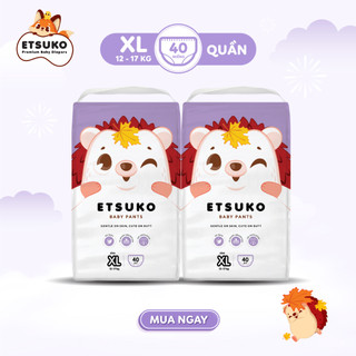 Combo 2 bịch tã quần Etsuko size XL 40 pcs