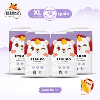 Combo 4 bịch tã quần Etsuko size XL 40 pcs