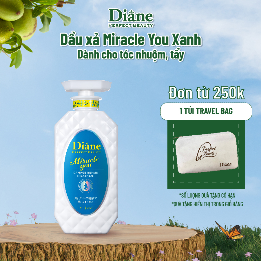 Dầu xả dành cho tóc nhuộm tẩy Diane Miracle You Damage Treatment