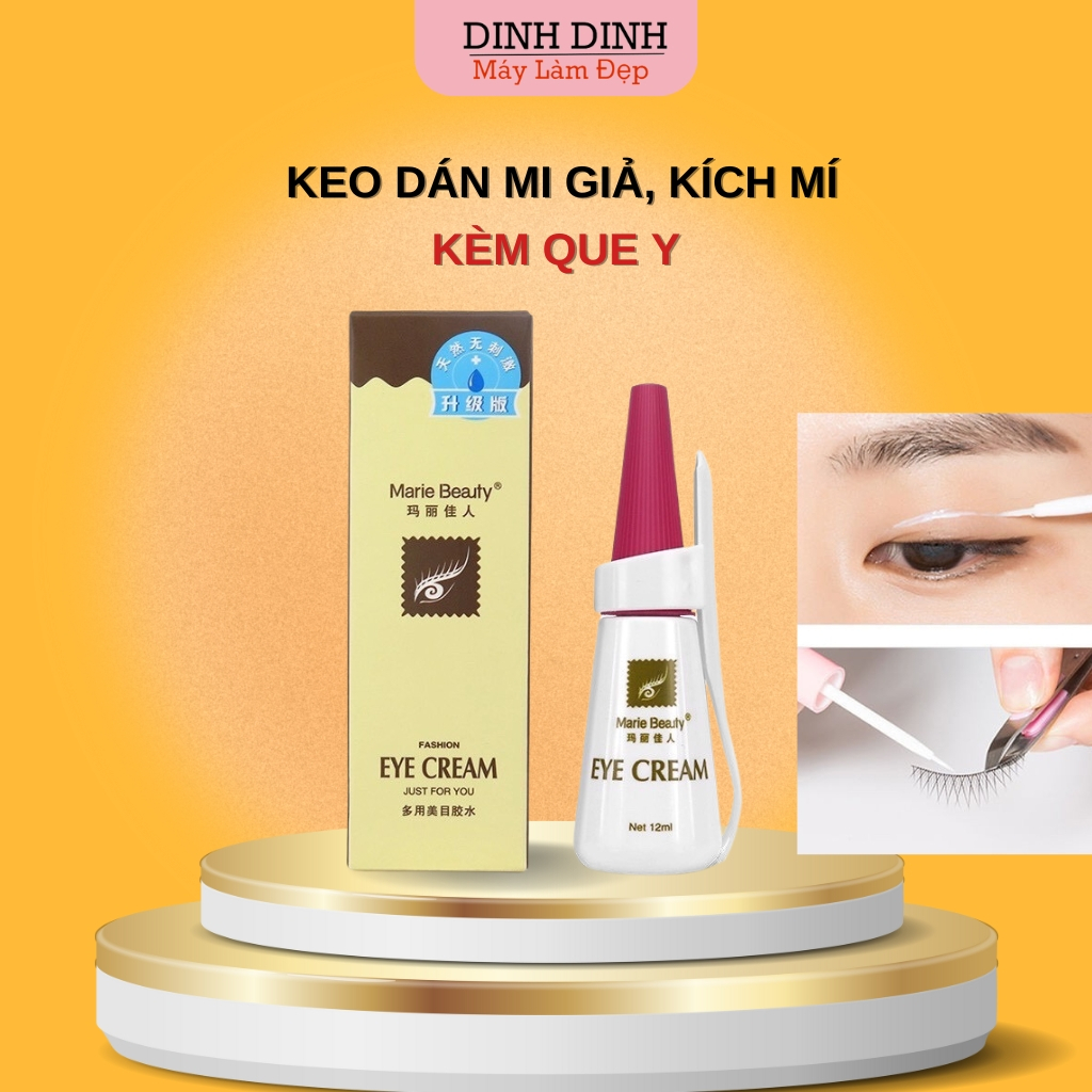 Keo dán mi giả, keo kích mí dán mí 2in1 kèm que Y kích mí Marie Beauty - Dinh Dinh máy làm đẹp