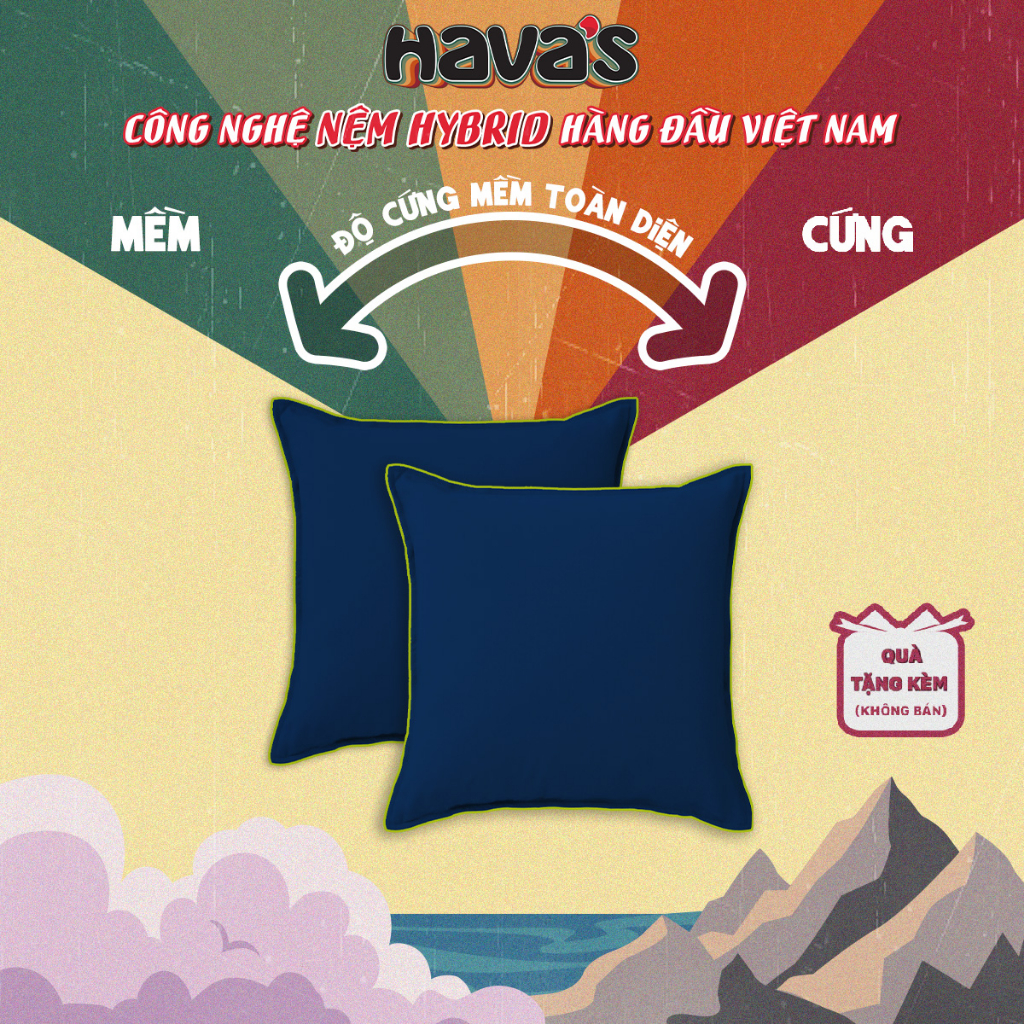 [Hàng tặng Không bán] Gối dựa cao cấp Havas