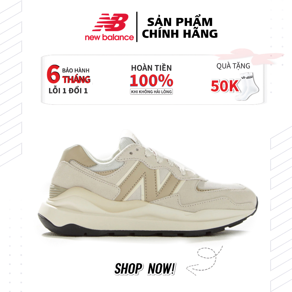 New balance 5740 crem giày chính hãng nam&nữ